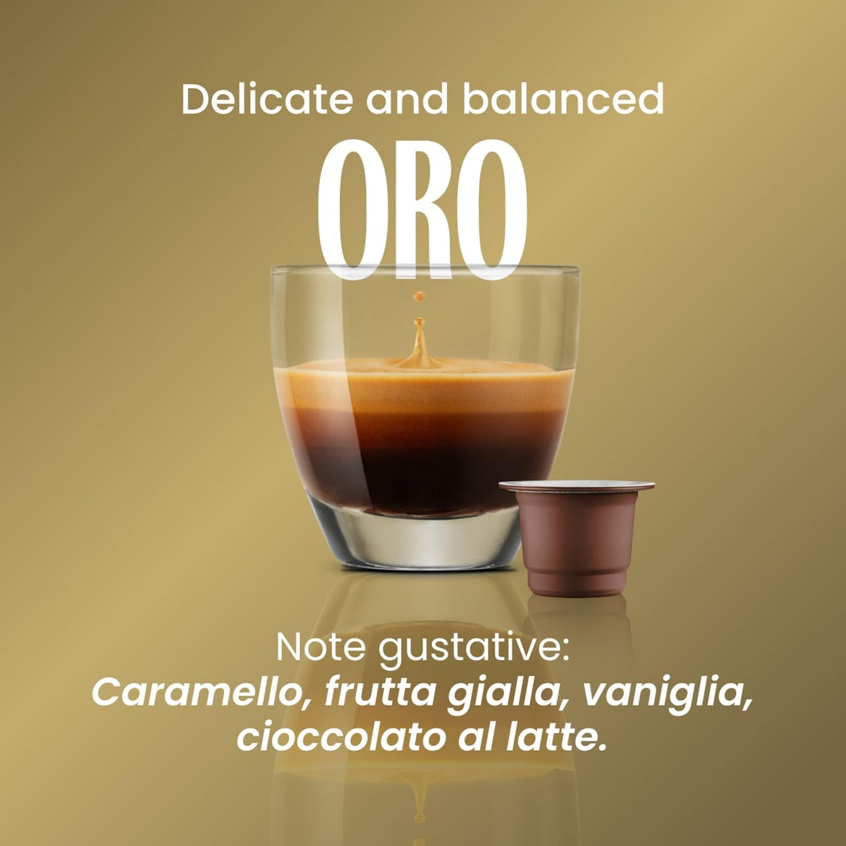 Caffe Vergnano Oro Espresso Pods, Nespresso Original Compatible, 50 Ct