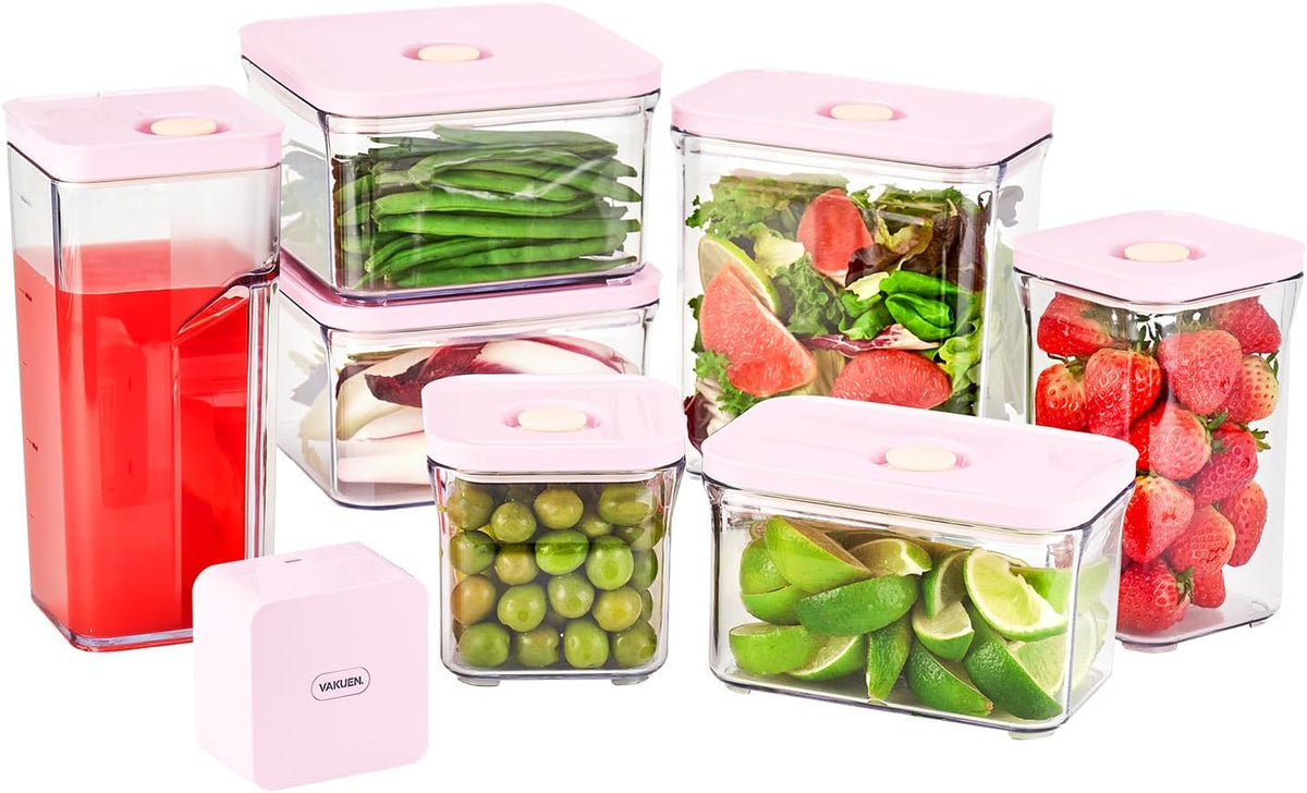 Premium Airtight Food Storage Containers ROSE Square 1.48qt 2P/SET, Patented Double Silicone Lining, 100% Leak Proof, BPA-FREE