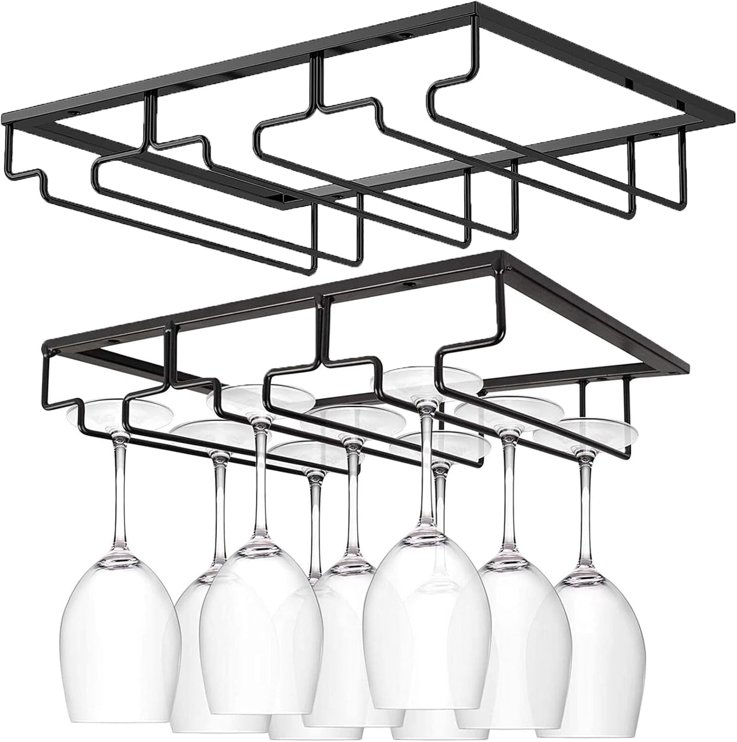 Wine Cup Holder Table Decoration Storage Hanger Metal Organizer for Bar Kitchen Stemware Rack Under Cabinet Stainless Steel