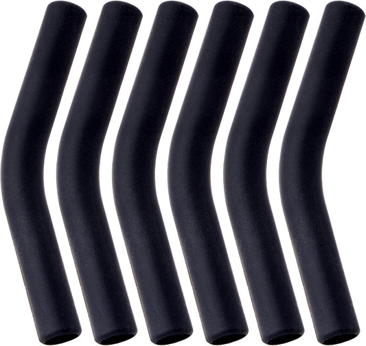 6Pcs Metal Straw Silicone Tips 5/16 IN Wide(8mm Outer Diameter) Food Grade Rubber Flex Elbow Straw Covers Replacement Tip