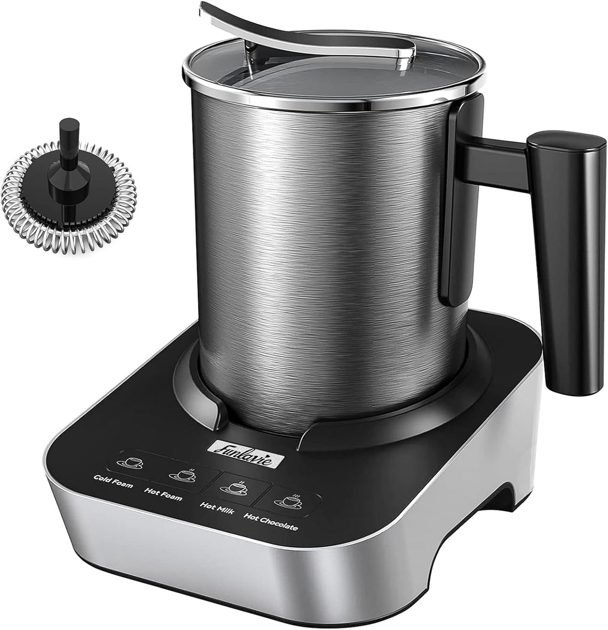 4-in-1 Electric Milk Frother and Steamer with Auto Shut-Off