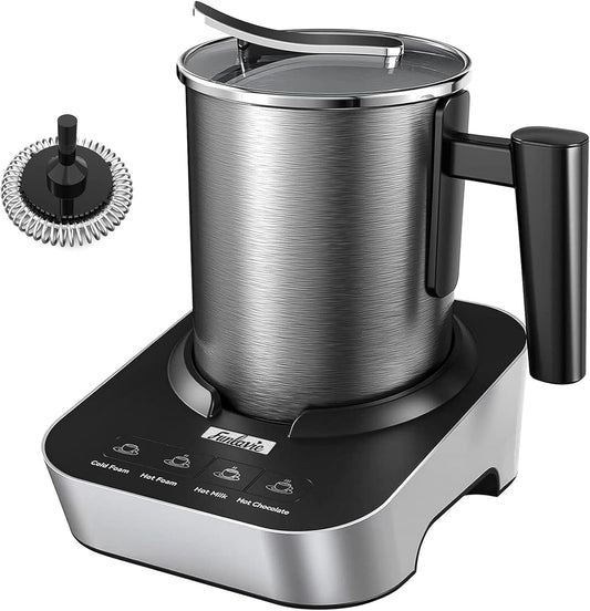 4-in-1 Electric Milk Frother and Steamer with Auto Shut-Off