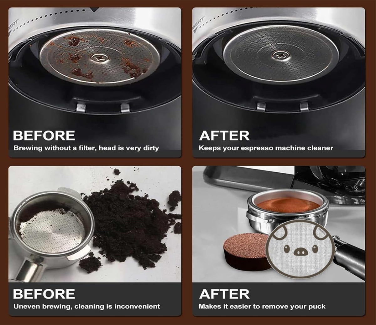 54mm Espresso Accessories Kit Fits Espresso Machine &amp; Portafilter | Spring Loaded Calibrated Tamper, WDT Tool and Dosing Funnel, Espresso puck screen Set, Aluminium and 316 Stainless Steel