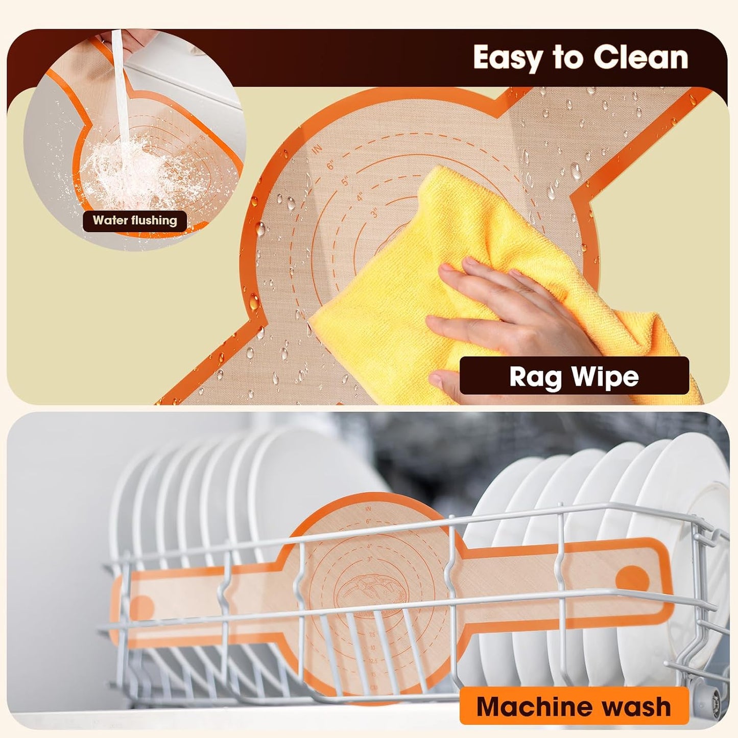 Dizywiee Silicone Bread Sling for Dutch Oven, 3-Pack Non-Stick &amp; Easy to Clean Bread Baking Mat Set, Reusable Bread Sling with Long Handle to Transfer Sourdough, 01.3Pack Black+Orange+Red