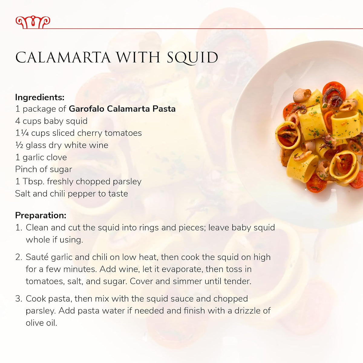 Garofalo - Premium Durum Wheat Semolina Calamarata Pasta