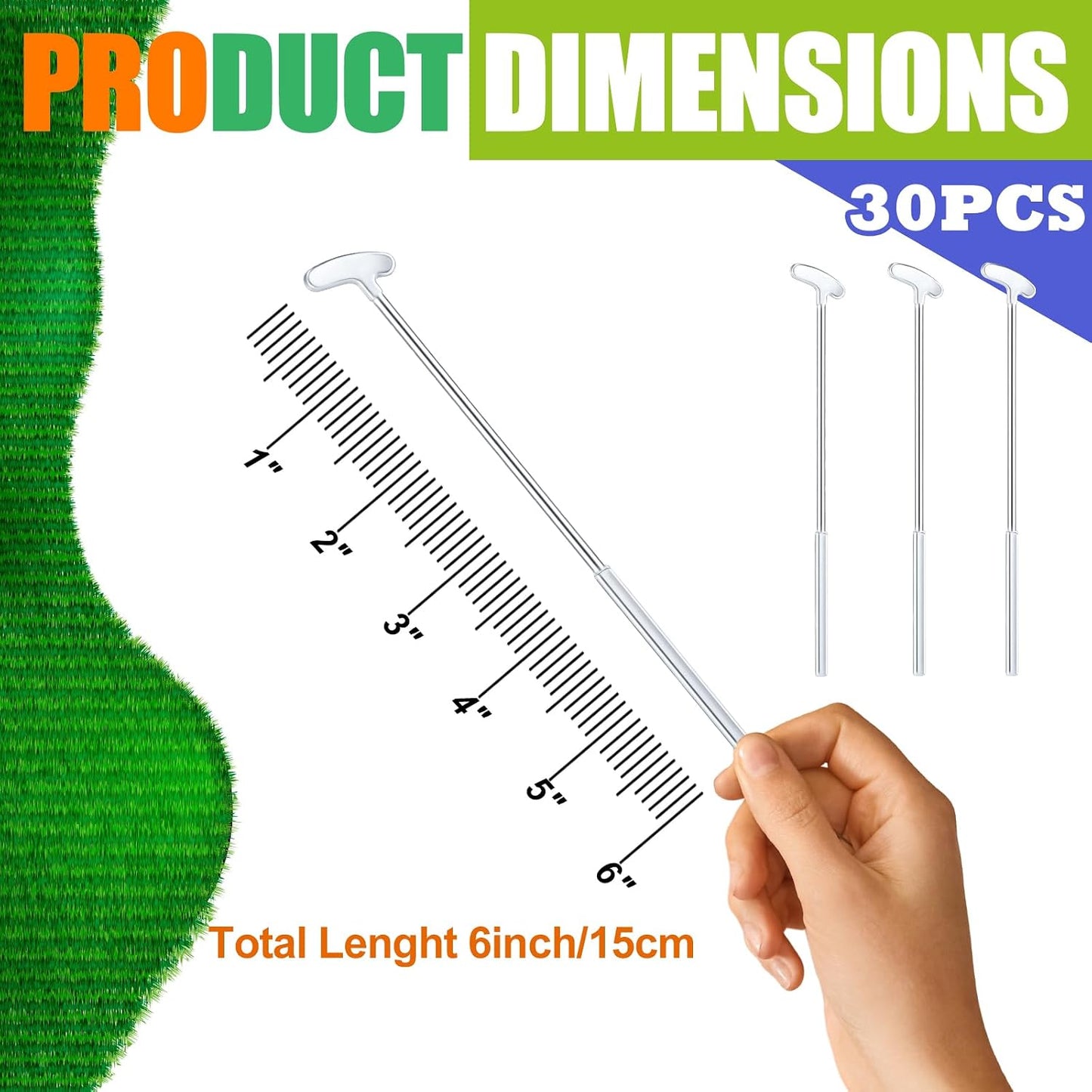 30 Pcs Golf Theme Cocktail Stirrers Stir Sticks, 6 Inch,Silver | Golf Club Drink Stirrers, Reusable Plastic Swizzle Sticks, Golf Theme Party Decors Favors, Coffee Mixers Bar Accessories