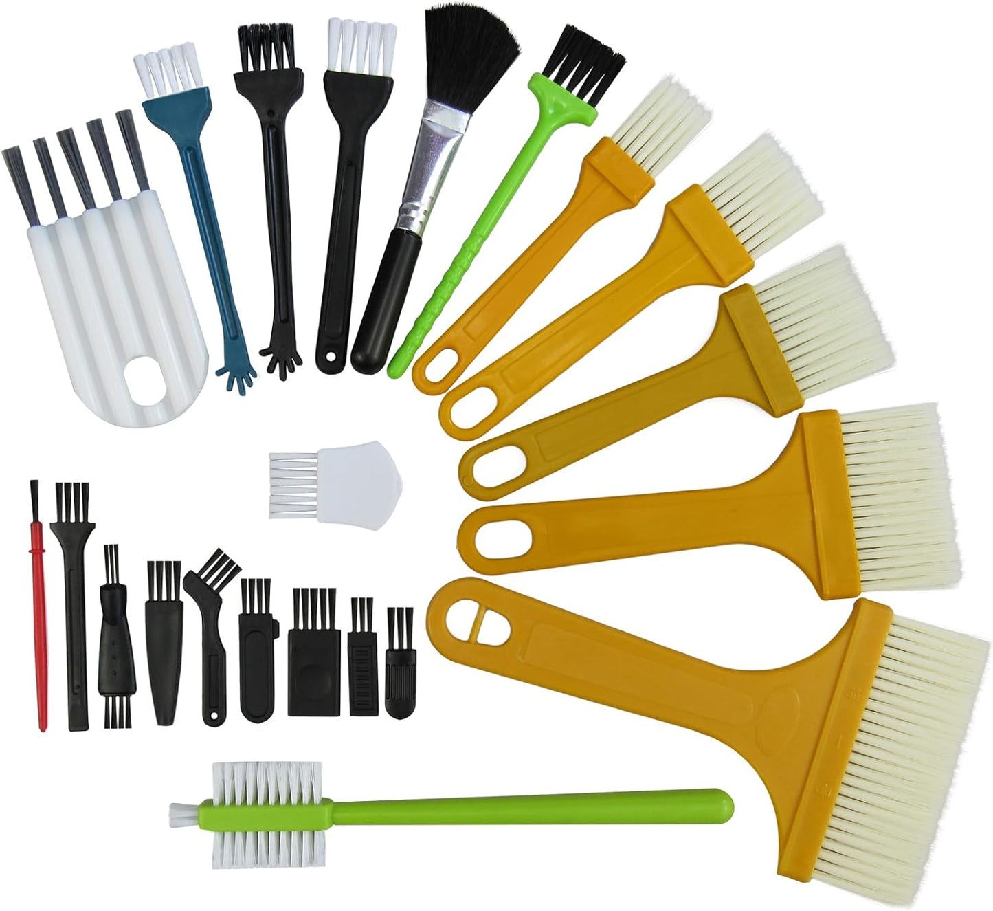 CRAFNEW 22Pcs Small Cleaning Brushes, Electronics Cleaning Brush Kit | Ideal for cleaning computer keyboards, laptops, sewing machines and other electronic devices