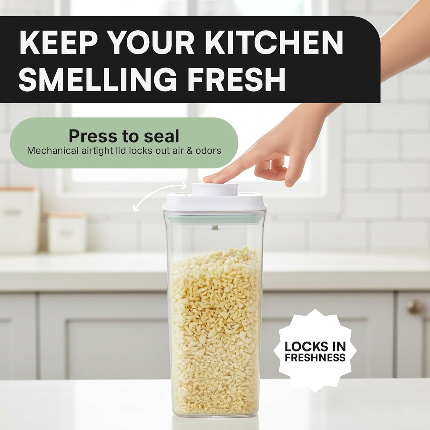 Bop Top Airtight Food Storage Containers | Pop-Top Lid | 10.5 Cups / 84 Oz