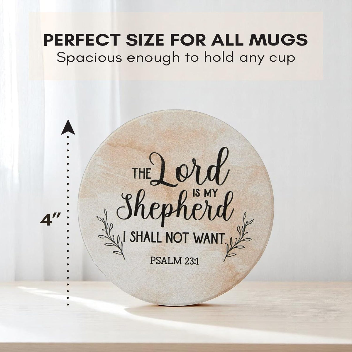 Christian Coasters Set of 6 with Holder