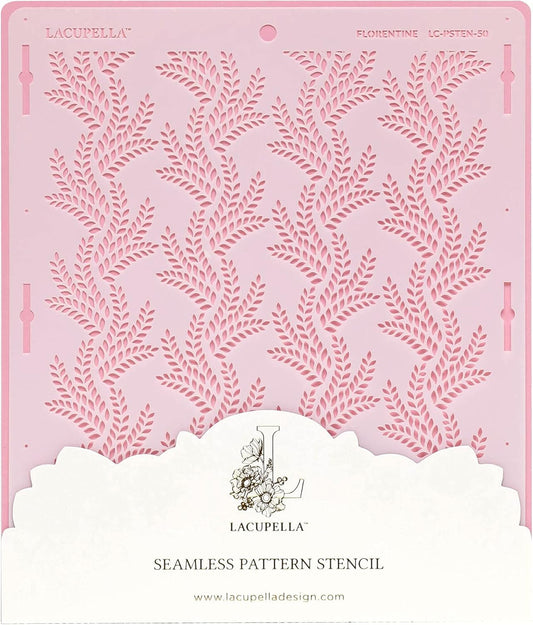 Harvest Cake Stencil - Seamless Delicate Pattern for Decorating Tall Double Barrel Cake to Use with Buttercream, Royal