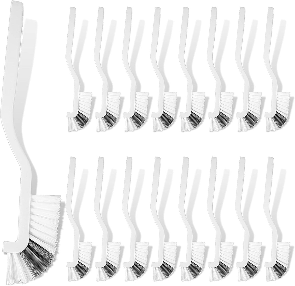 Yinkin 24 Pcs Kitchen Scrub Brush Bulk Sink Bathroom Edge Corner Cleaning Brush Right Angle Mini for