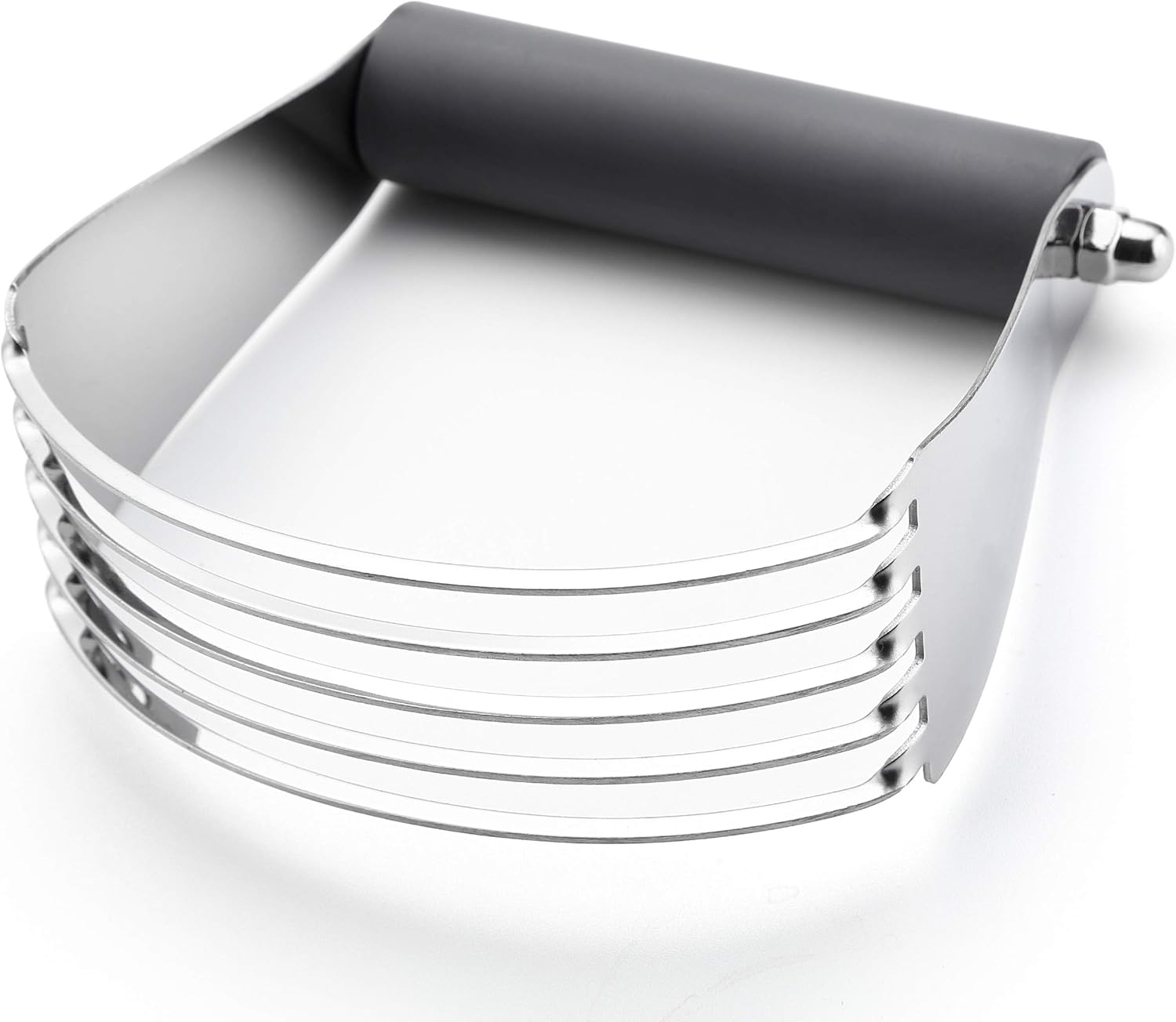 Spring Chef Large Gray Dough Blender For Baking, Heavy Duty Dough Cutter Tool, Stainless Steel Manual Pastry Cutter Tool