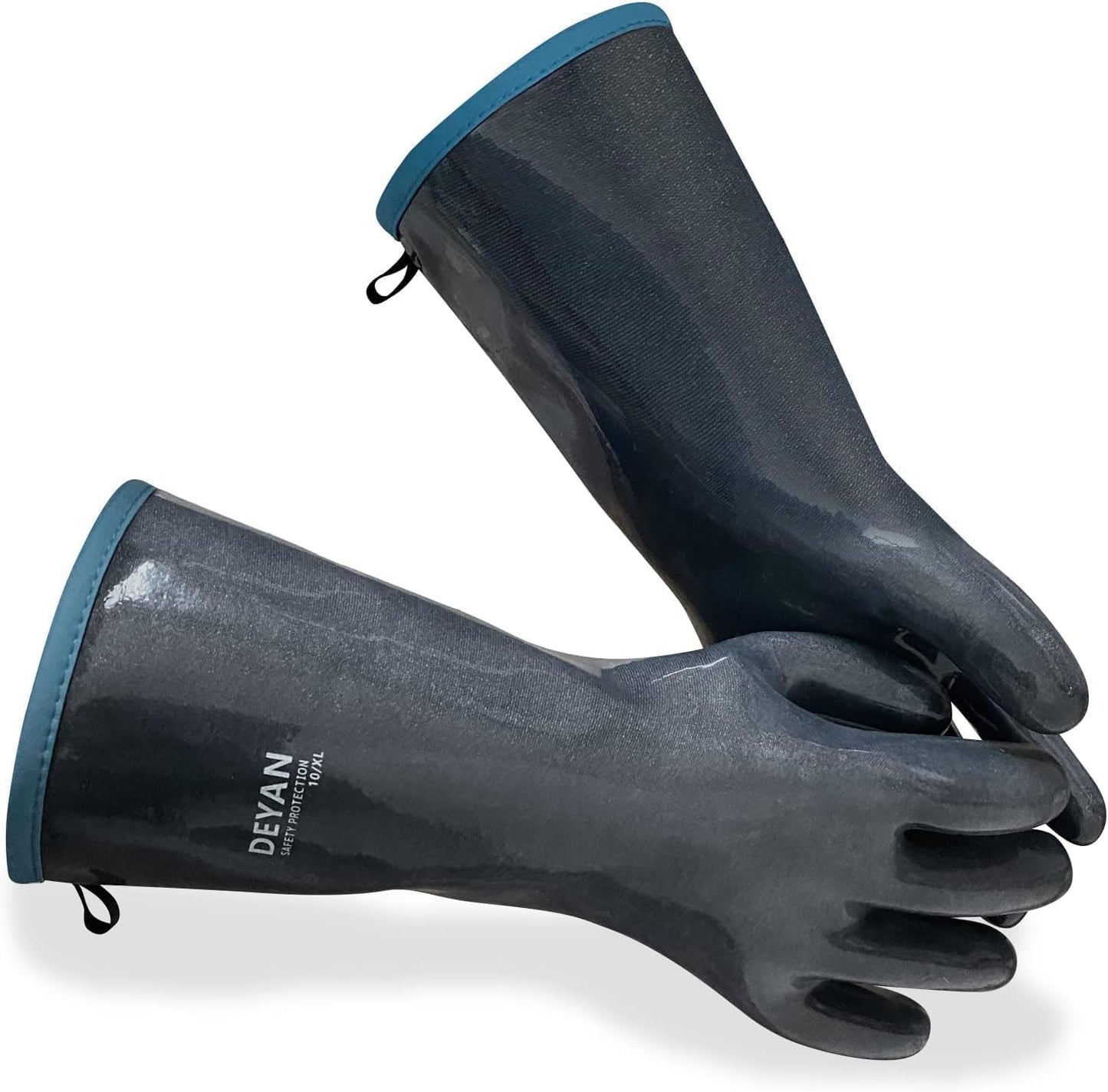 DEYAN Silicone BBQ Grill &amp; Oven Gloves, 600°F Heat Resistant,7/S | Food Grade, Waterproof &amp; Oil Resistant, Easy to Clean, Great for Baking,Kitchen Cooking,Grilling, Smoking, Frying