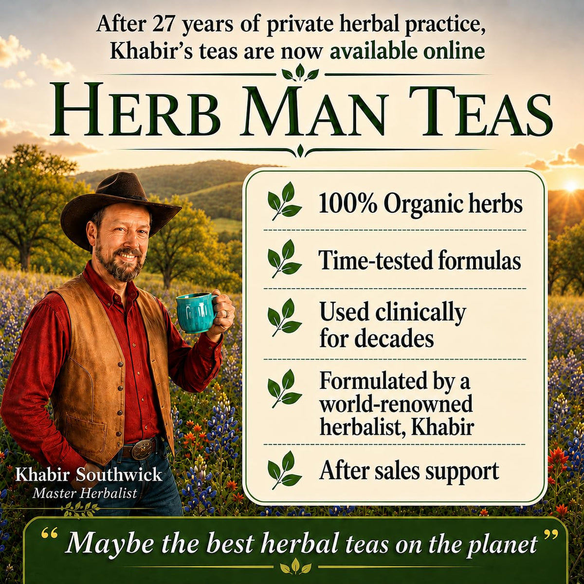 BLADDER CONTROL TEA – Nighttime Bladder Support &amp; Fewer Bathroom Trips – Organic Loose Leaf – by Master Herbalist Khabir | Corn Silk, Agrimony &amp; Stinging Nettle