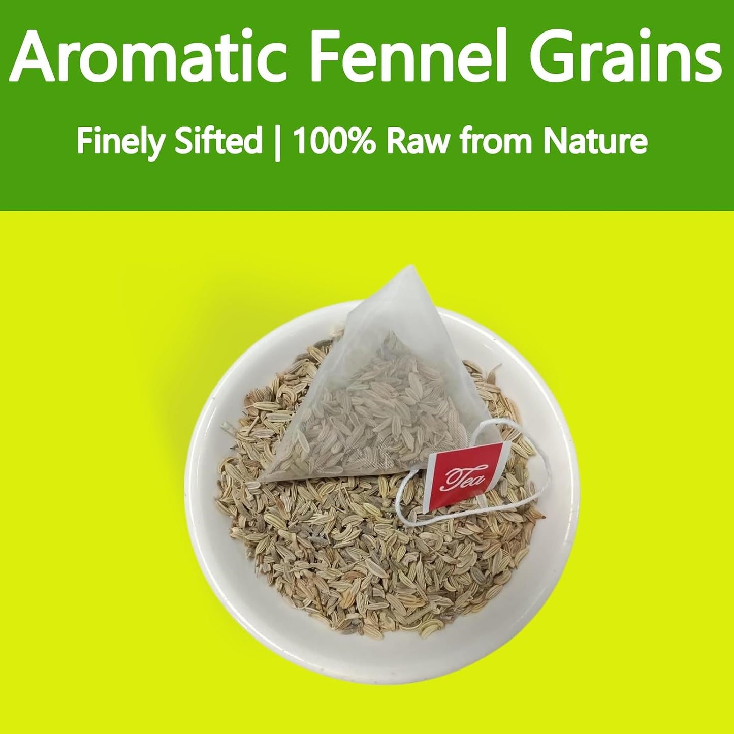 Samcci Fennel Tea Bags, 40 Count (4g/bag), Whole Fennel Seeds | Warm Aromatic Seed Infusion, Supports Digestion &amp; Immune System, Pure Herbal Tea, Non-GMO, Caffeine-Free, No Additives