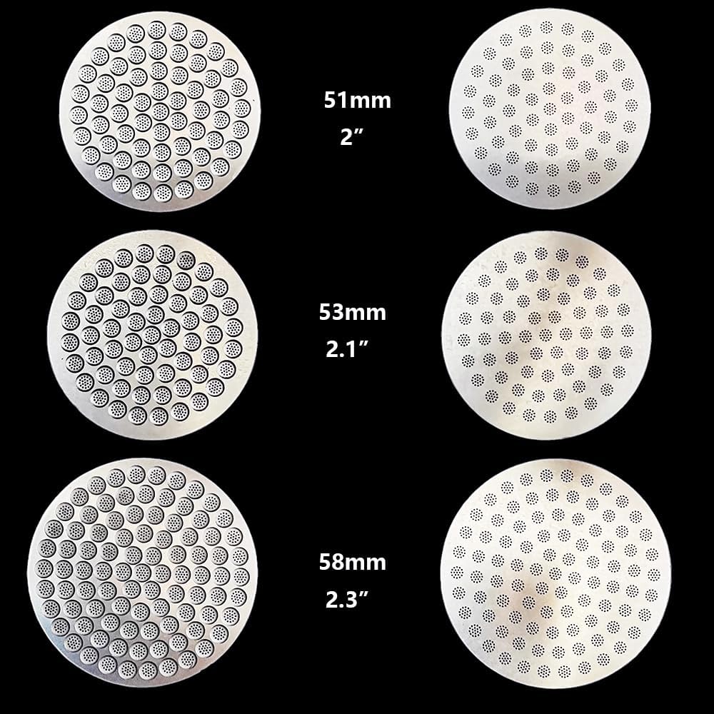 Puck Screen Reusable Mesh Coffee Filter for Espresso Portafilter Basket with Silent Puck Screen Ejector Coffee Grounds Remover Knock-Free Air Blower Kit (51mm Puck Screen)