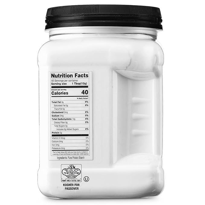 Roots Circle Gluten-Free Potato Starch | 1 Pack of 21oz Jar | No Preservatives or Artificial Ingredients | Kosher for Passover Thickener for Soups Stews, Gravies & Sauces