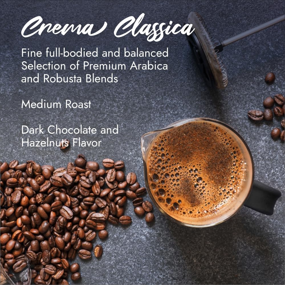 Caffè Borbone Crema Classica Aluminum Capsules Compatible with Nespresso Original Machines, Medium Roast, 50 Count
