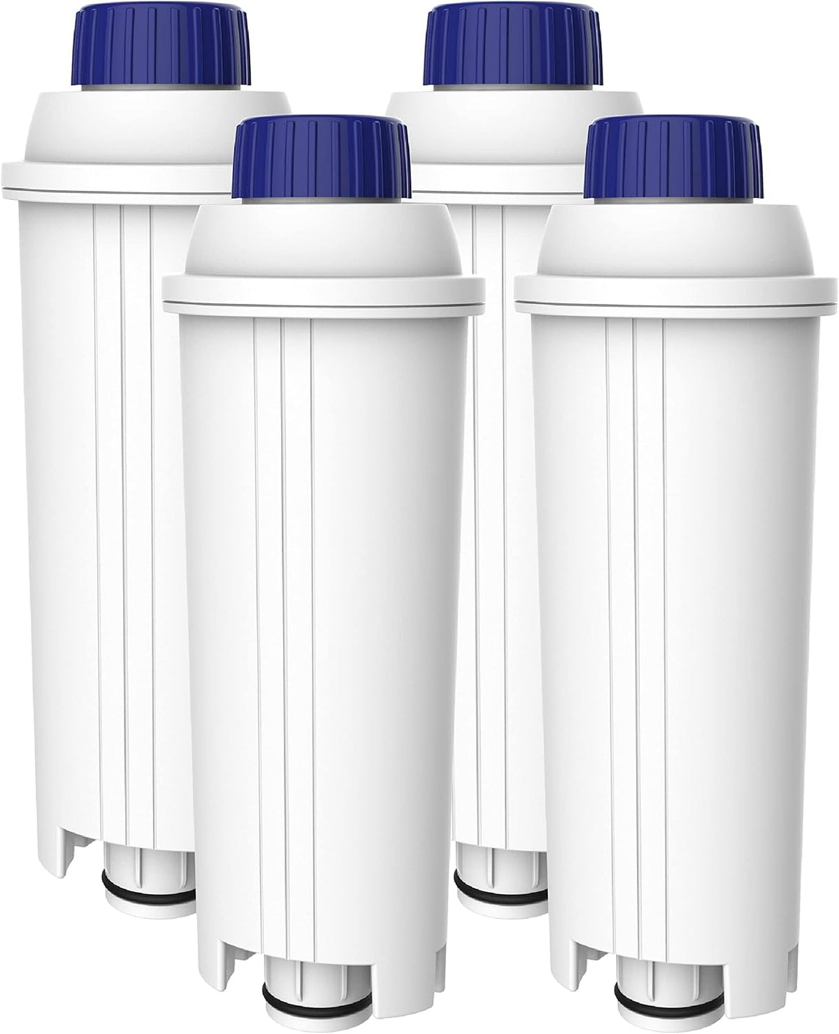 AQUA CREST DLS C002 Filter Replacement for De'Longhi® DLS C002, 4 Pack | Compatible with De'Longhi® EC680, ECAM/EPAM/ETAM All Series Coffee Machines, De'Longhi® Magnifica Evo Water Filter, 4 Pack