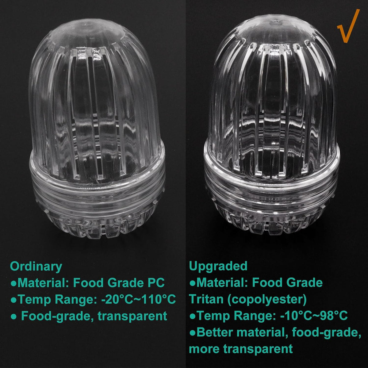 2Pcs Upgraded Fruit Infuser Insert for Wide Mouth Water Bottles, Flower Tea Infuser Bottle Ball, Leak-Proof Herb &amp; Tea Strainer for Loose Leaf Tea, Floral Tea, Coffee, Fruit