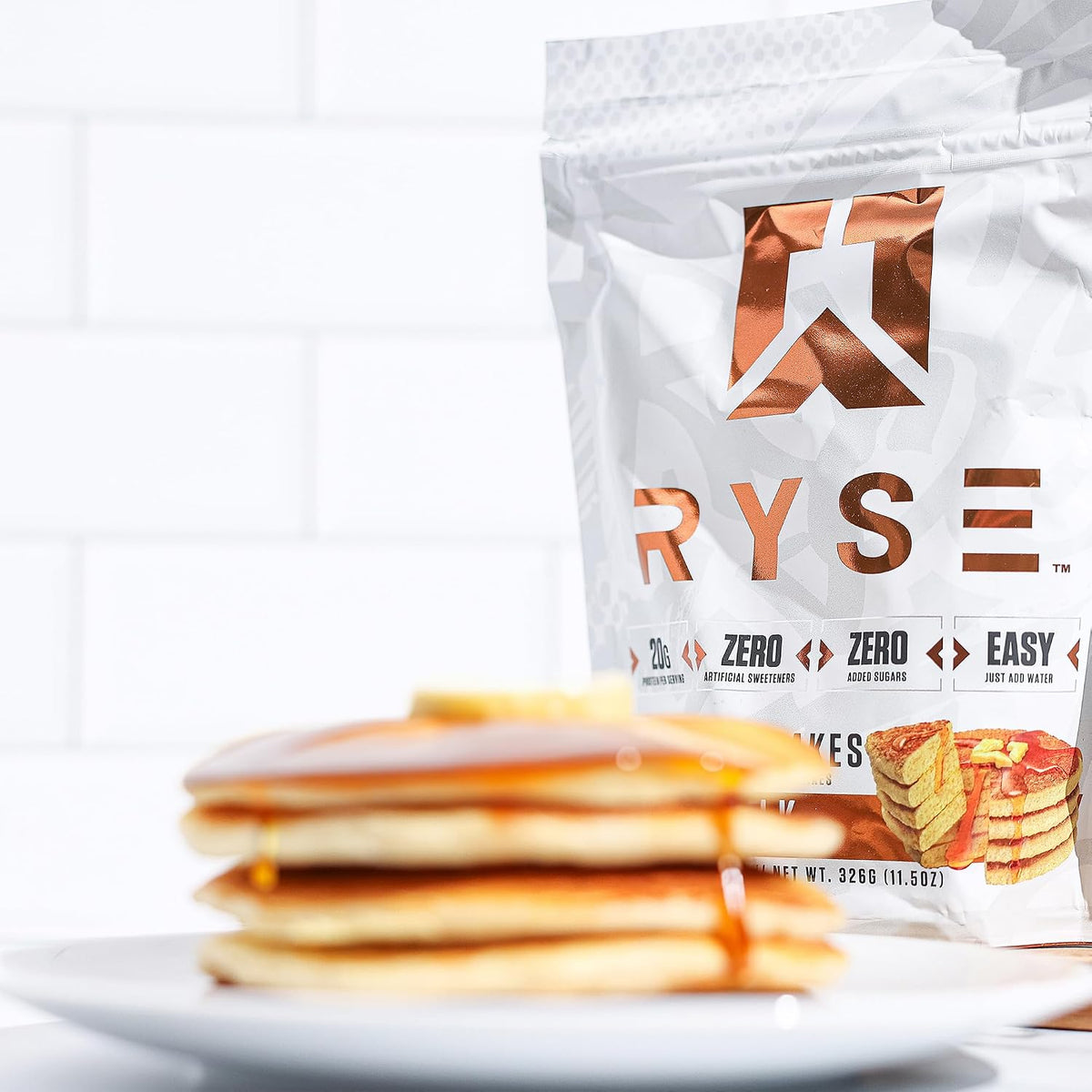 RYSE Loaded Protein Pancake & Waffle Mix - Buttermilk - Naturally Sweetened Breakfast with 21g Protein