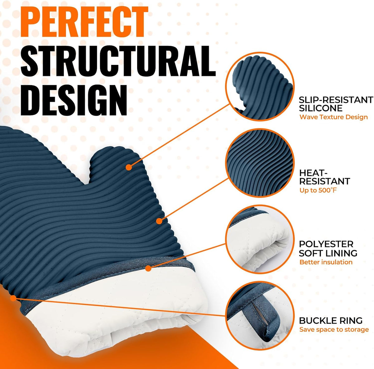 YUTAT Silicone Oven Mitts,Heat Resistant 2PCS Oven Mitts with Soft Polyester Filling,Kitchen Potholder Set - Perfect for BBQ, Baking and Cooking,Agave