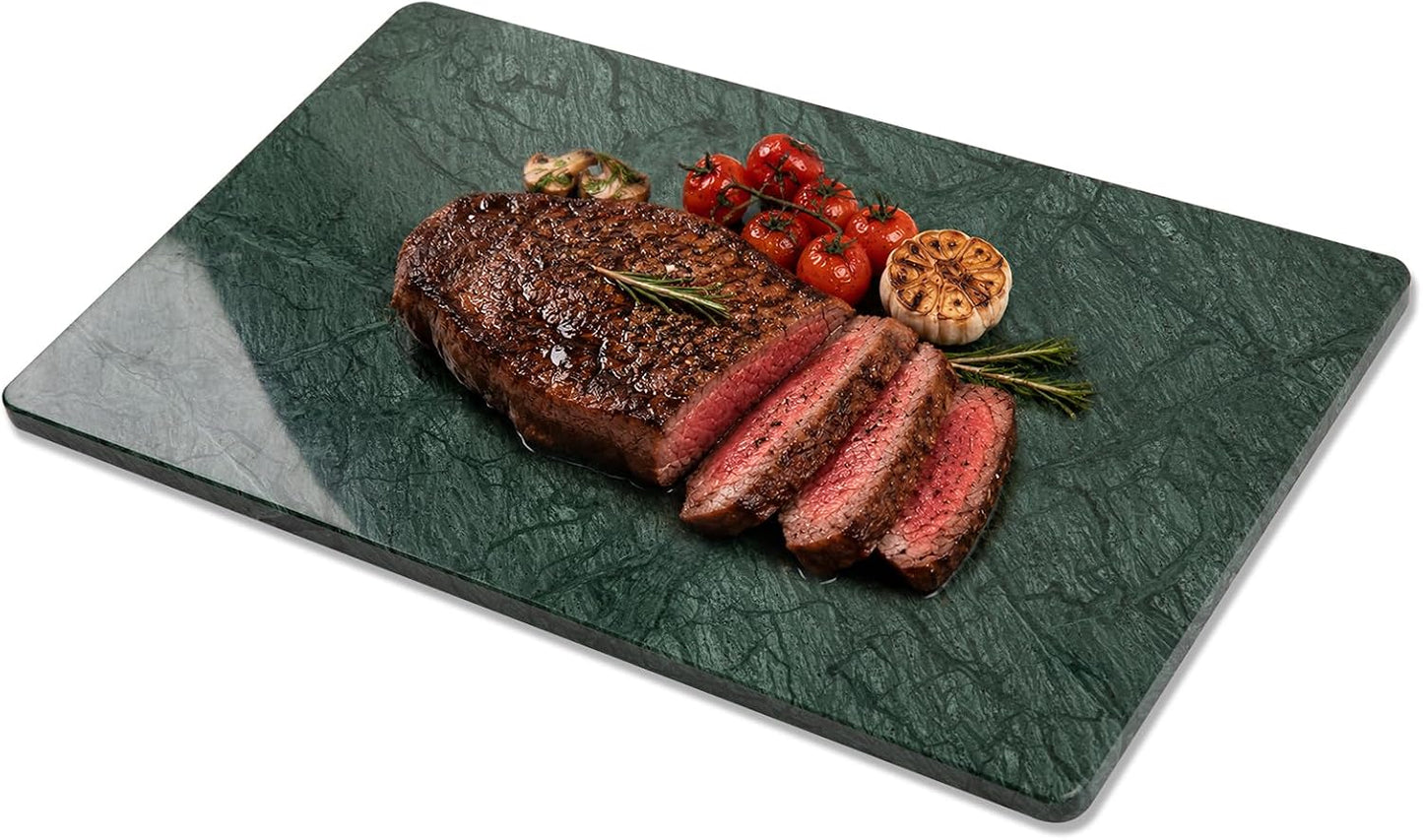 Green Marble Cutting Board for Kitchen, 12×20In Stone Cutting Board