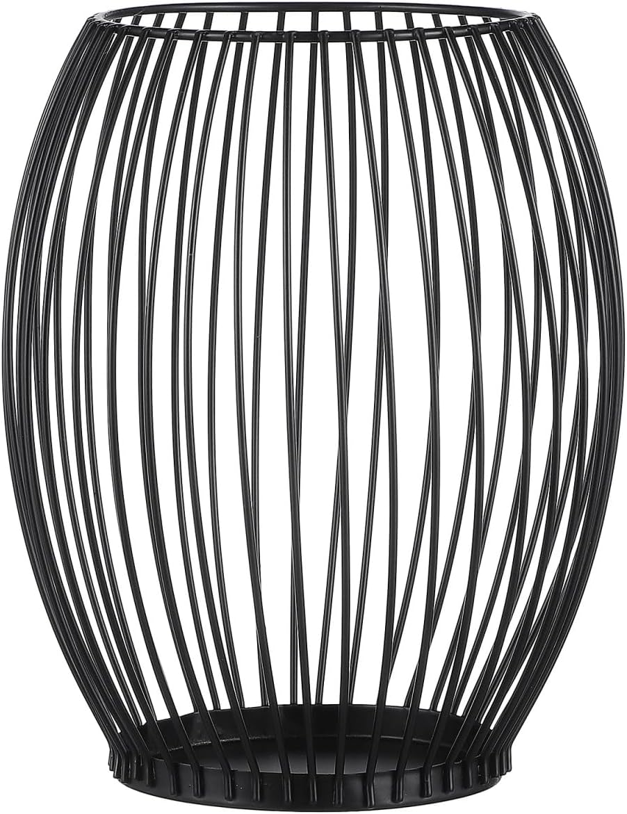 Luxshiny Coffee Pod Holder Wire Basket for Storage Black Metal Fruit Basket for Kitchen Counter Home Office and Hotel 6.10 X 5.31 X 5.31 in Storage Organizer