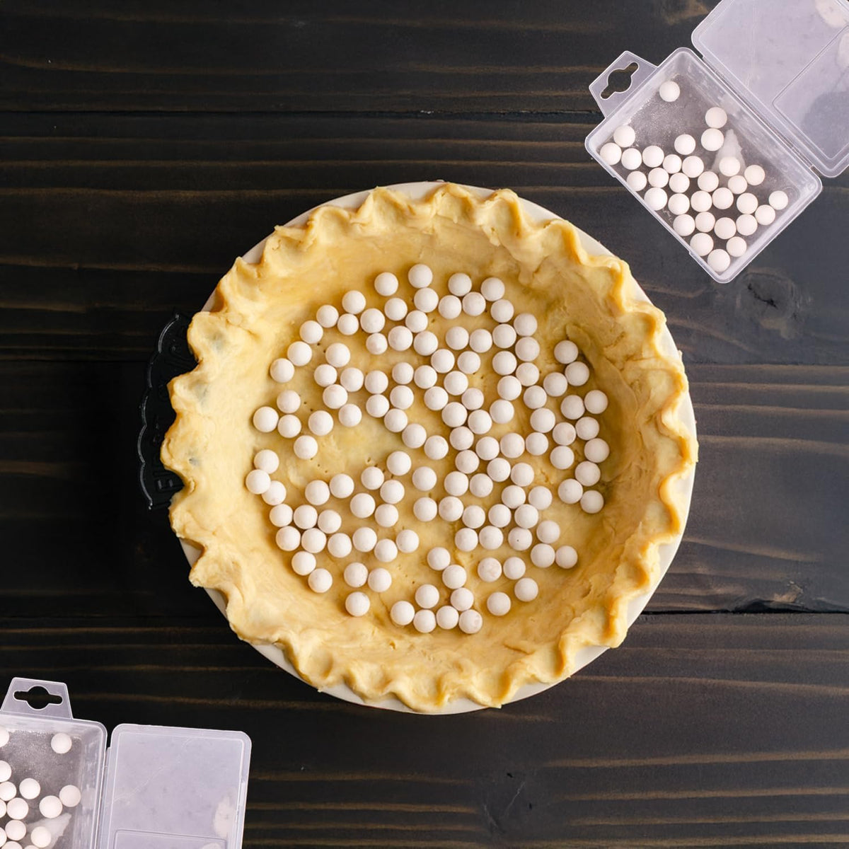 Mrs. Anderson's Baking Ceramic Pie Crust Weights, 270 Count, Natural Stoneware, For Blind Baking Pie Crusts And Tart Shells With Even Baking Results