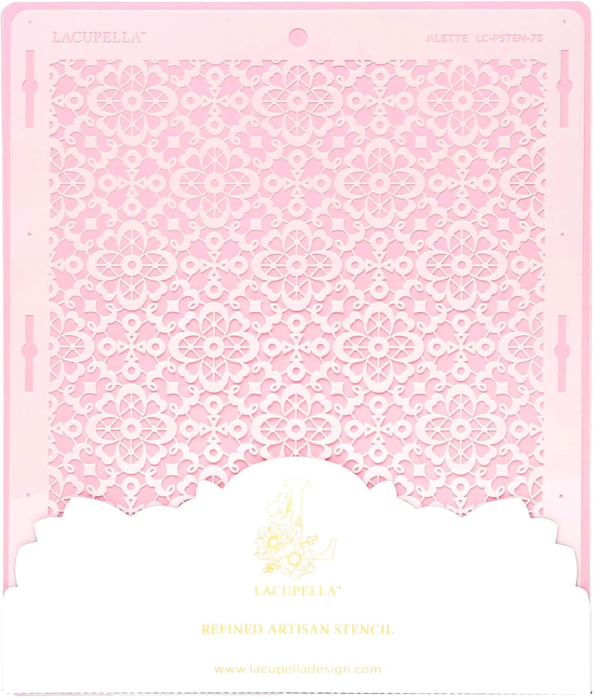Cake Decorating Stencil for Tall Buttercream Cake, Royal Icing, Ganache, Paint, Airbrush (ALETTE)