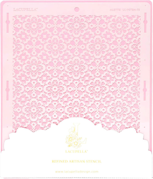 Cake Decorating Stencil for Tall Buttercream Cake, Royal Icing, Ganache, Paint, Airbrush (ALETTE)