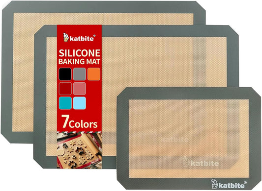 Katbite Silicone Baking Mat Set of 3 Grey