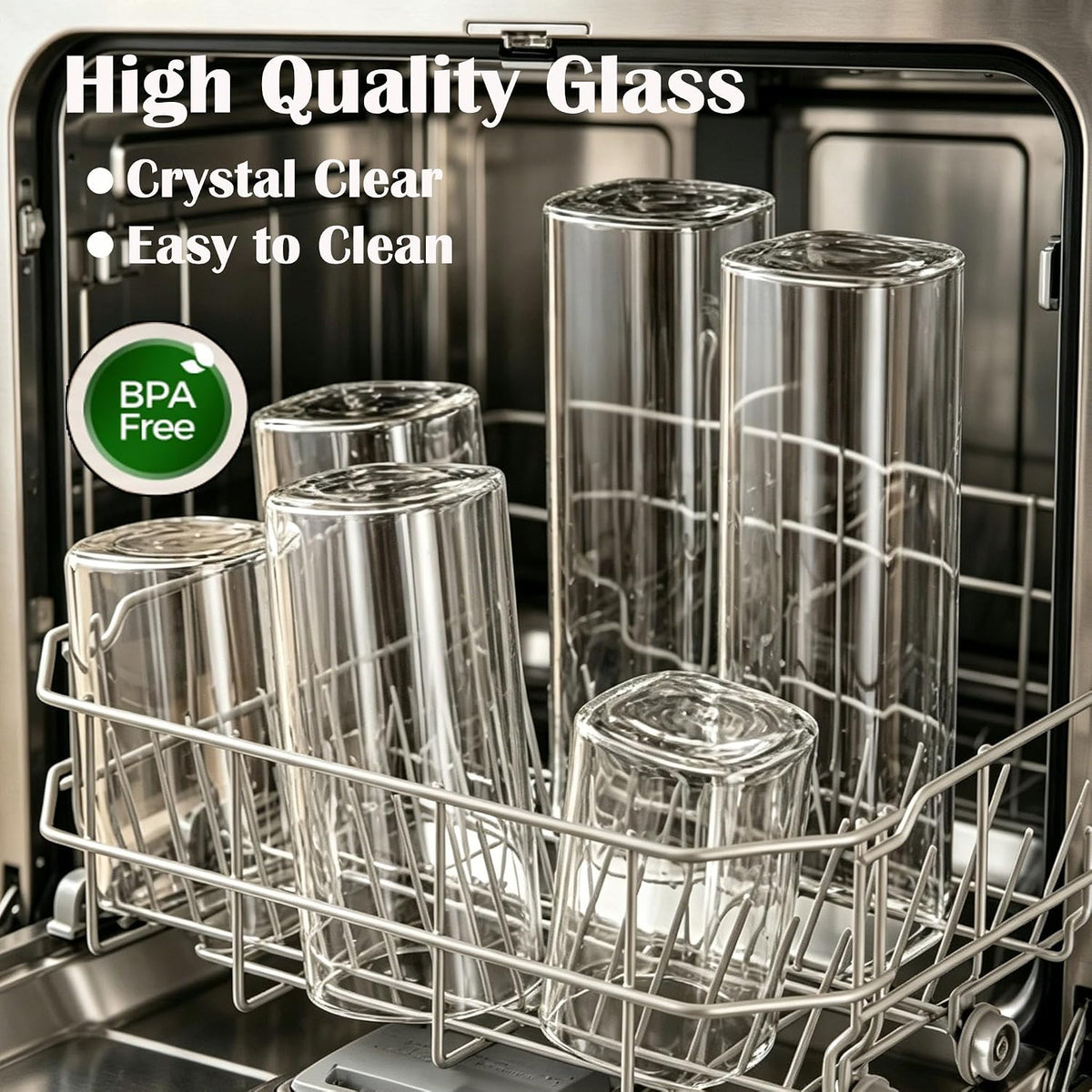 VIEWELLD 1.2Qt Square Glass Jars, Glass Pantry Jars,Set of 4 for Cookie,Sugar,Coffee