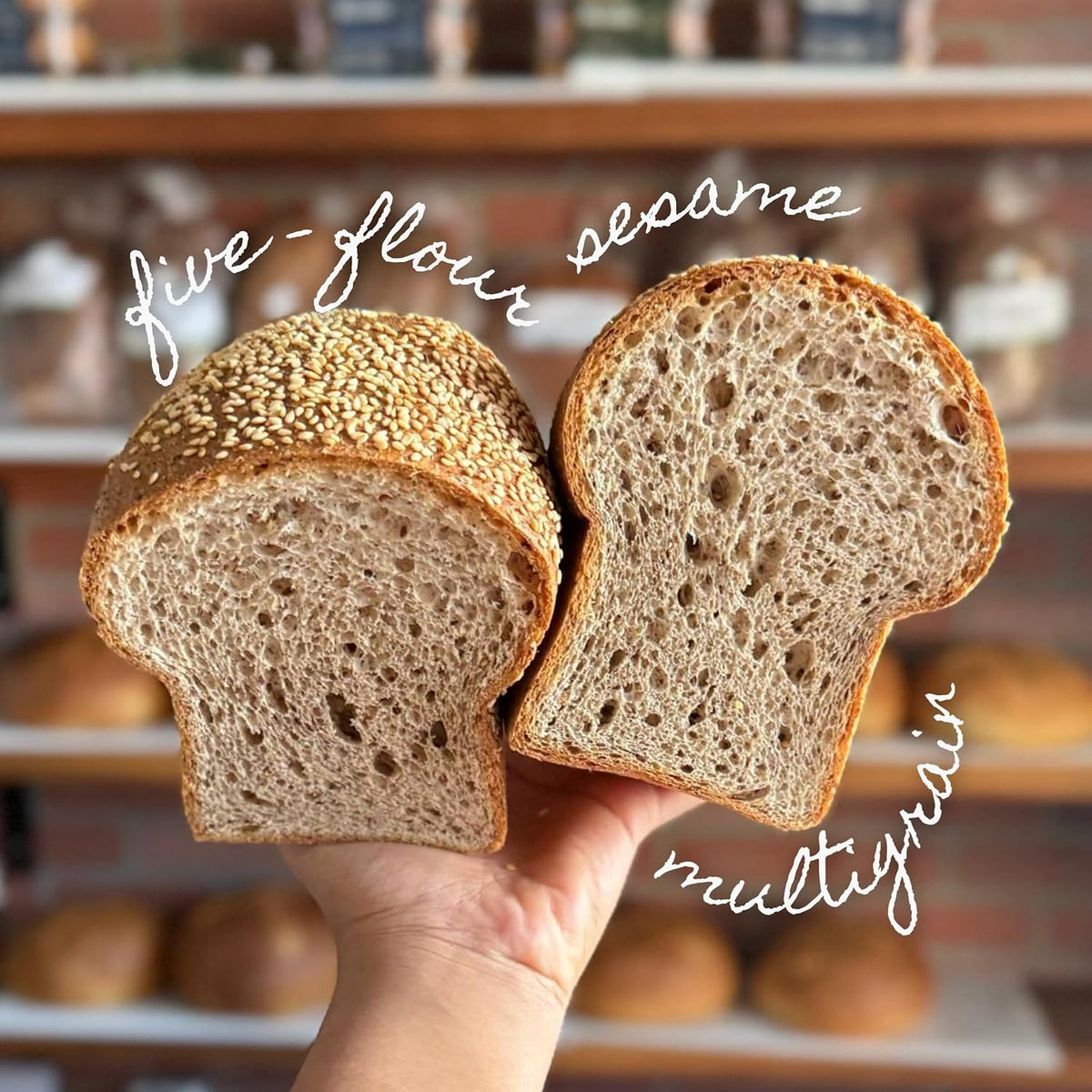 Dr. B's Wilbur Five Flour Multigrain Bread | (3 Pack (16 oz), Sesame)