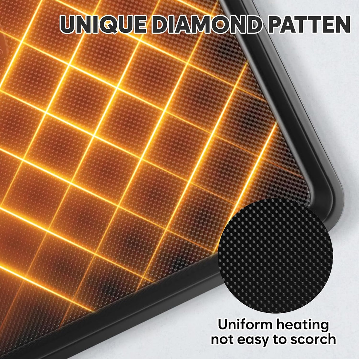 Nonstick Baking Sheet Set with Cooling Rack, 4-Piece Cookie Sheets for Baking, 0.8mm Heavy Duty Carbon Steel Oven Pans, Ceramic Coated Half Sheet, Jelly Roll Pan &amp; Quarter Sheet, PFOA/PTFE Free
