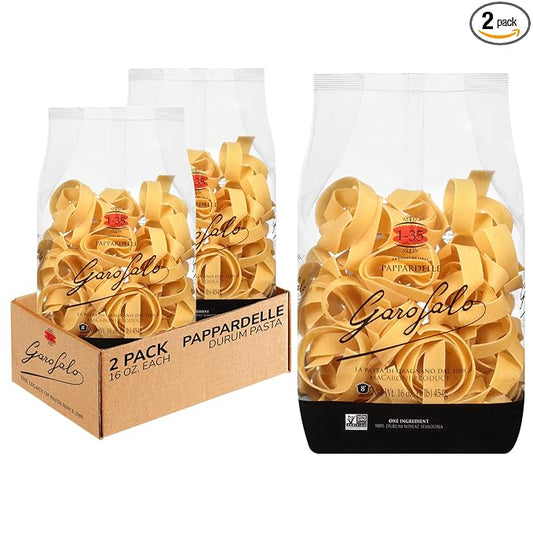 Garofalo - Premium Durum Wheat Semolina Pappardelle Pasta, Italian Made, Bronze-Drawn, Al-Dente, One-Ingredient Pasta (2