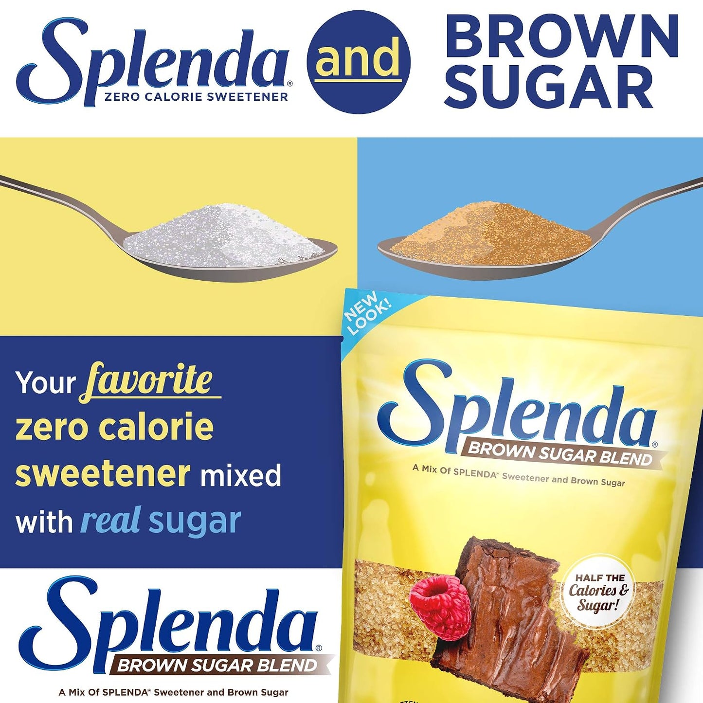 SPLENDA for Baking, 1 Pound Bag Brown Sugar Blend 16 Ounce (Pack of 2)