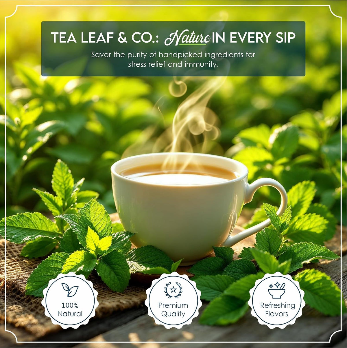 Tea Leaf &amp; Co. Harmony Pure Delight 9 Pack Premium Tea Gift Combo Box (Classic, Tulsi Ashwagandha, Lemon Ginger, Mint, Detox Kahwa, Turmeric Tulsi, Honey Lemon, Sweet Hibiscus &amp; Green Chamomile) - 8Oz