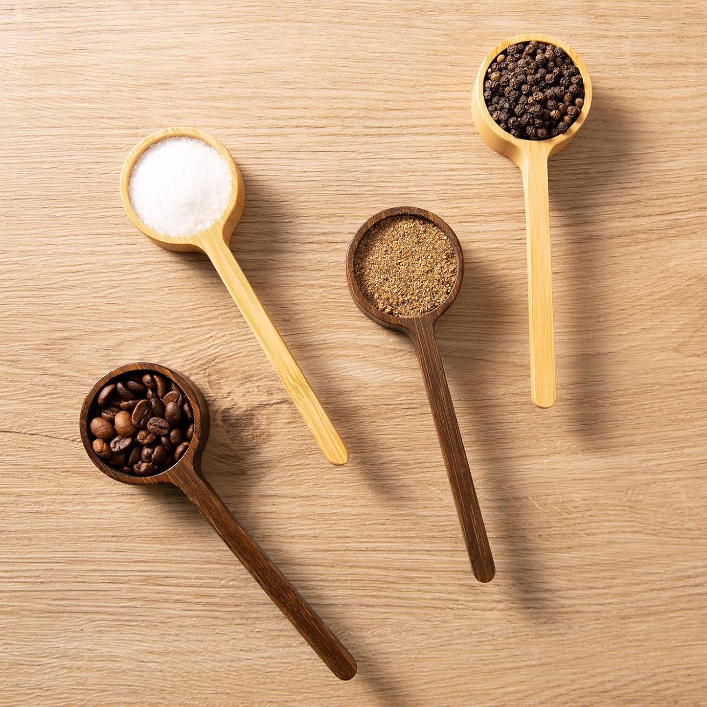 Wooden Coffee Scoop Small Long Handle Measuring Scoop for Jars and Containers