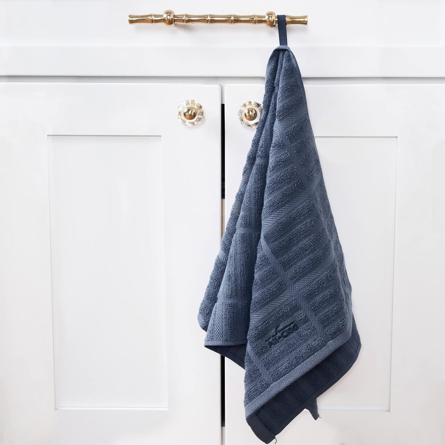 All-Clad Solid Kitchen Towel: Highly Absorbent, Super Soft Long Lasting - 100% Cotton, 17"x30" Tea Towel for Cleaning &amp; Drying Dishes, Pans, Glassware, or Countertops, (1-Pack), Indigo