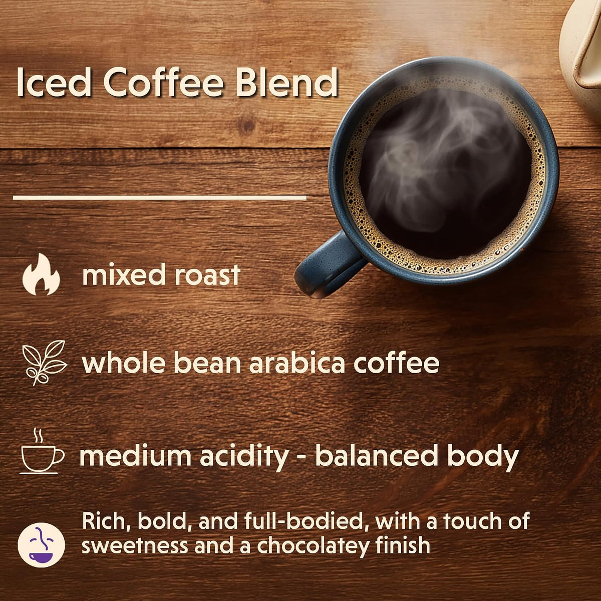 Coffee Bean Direct Iced Coffee Blend, Whole Bean, 5lb Bag | Mixed Roast Level, Perfect for Drip or Cold Brew