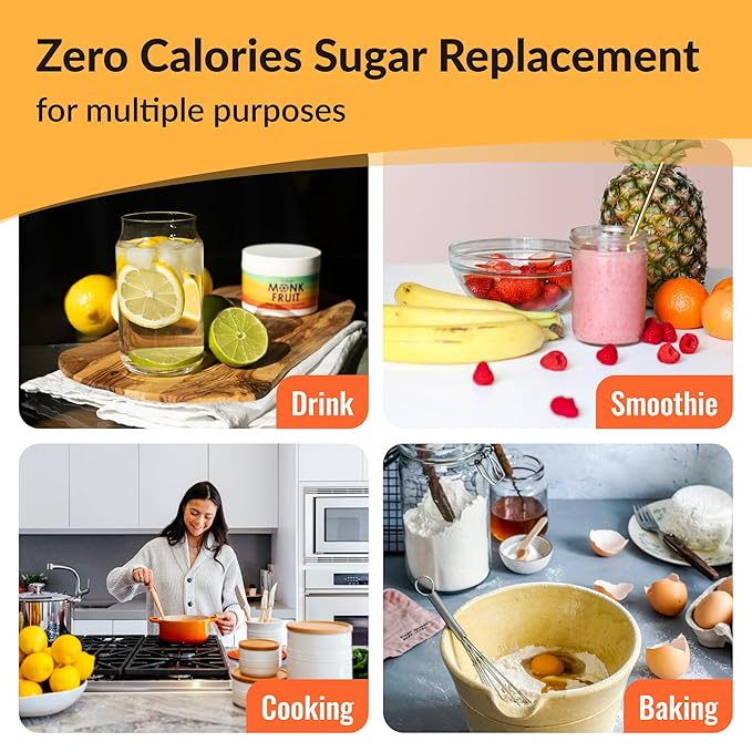 NAMANNA Pure Monk Fruit Sweetener - Zero Calorie, Zero Carb, Paleo Safe (25% Mogroside V, 100g, 2000 Servings)