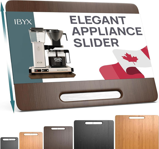 Ibyx Elegant Sliding Tray for Your Coffee Maker & Heavy Kitchen Appliances - Sturdy, Slides Easily from Under The Cabinet
