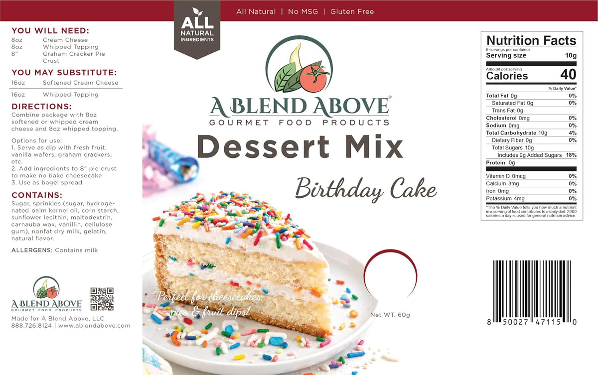 A Blend Above Birthday Cake Mix - No Bake Desserts