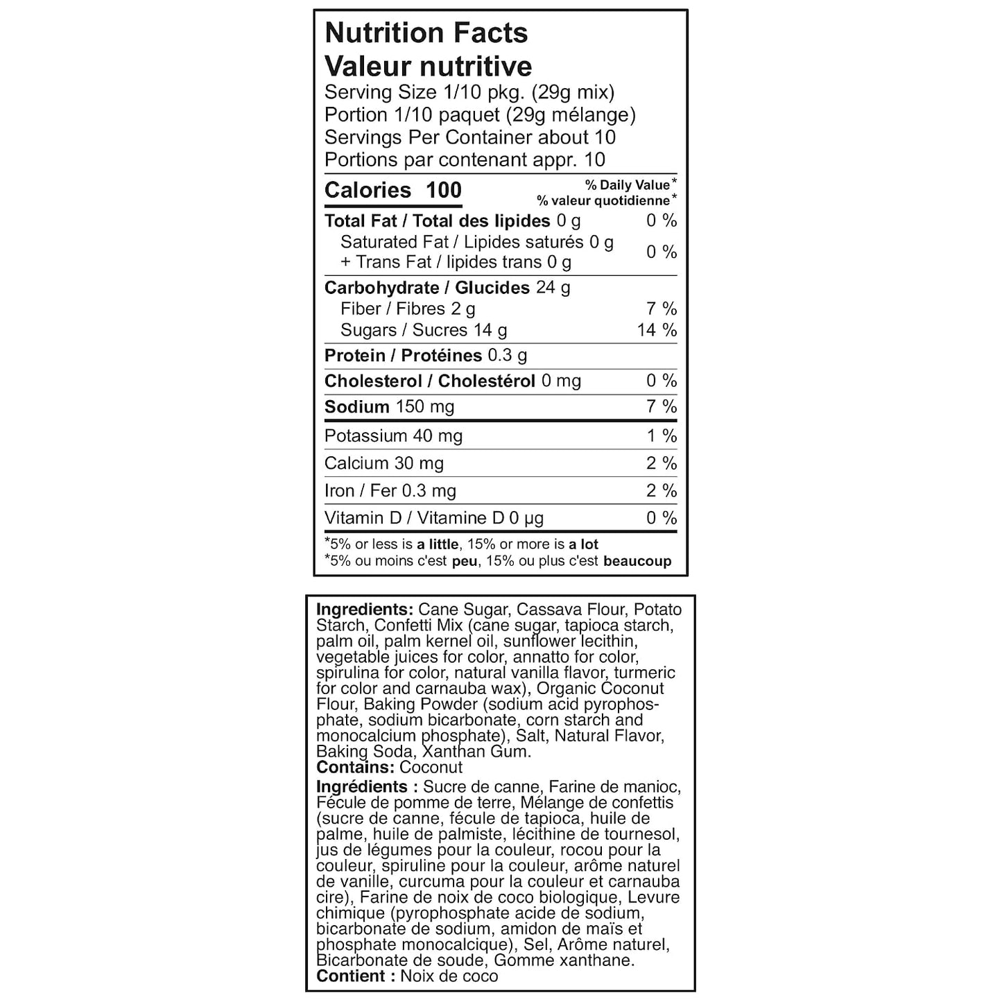 XO Baking Co. Gluten Free Confetti Cupcake &amp; Cake Mix - Includes Sprinkles Without Artificial Dyes; Non-GMO; Rice Free; Peanut Free; No Preservatives, Artificial Flavors or Colors, 10oz
