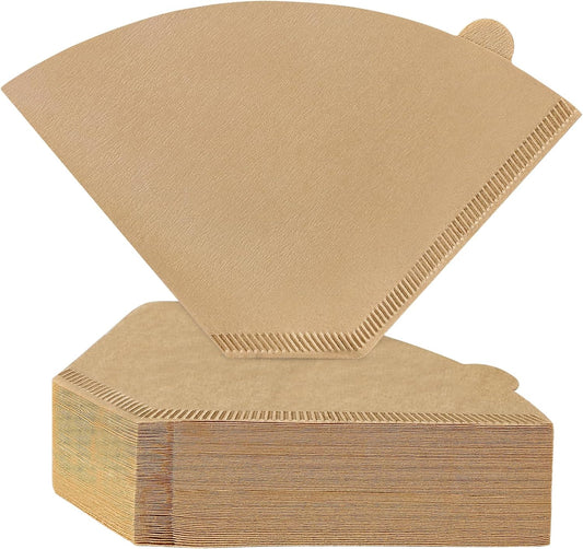 200 Count #4 Cone Coffee Filters 8-12 Cup, Unbleached Natural Coffee Paper Filters, No Blowout, Disposable Coffee Filter for Pour Over and Drip Coffee Maker