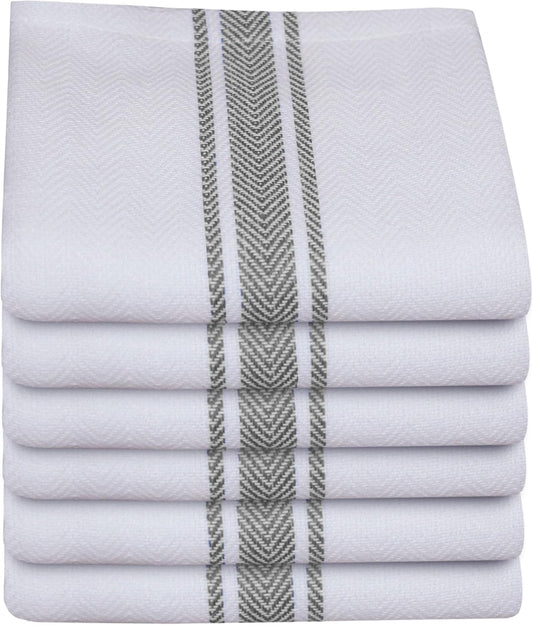 Kitchen Towels | Tea Towel for Craft| Cotton Dish Towels| Reusable Bulk Cleaning Cloths Grey Hand Towels| Soft Super