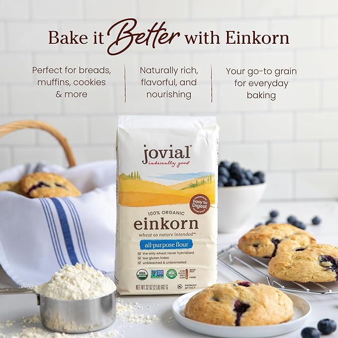 Jovial Organic Einkorn Flour, 32 oz (2 pack)