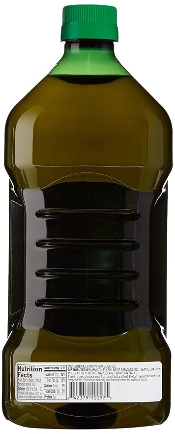 Amazon Fresh, Mediterranean Blend Extra Virgin Olive Oil, 2QT 3.6 Fl Oz (2L)