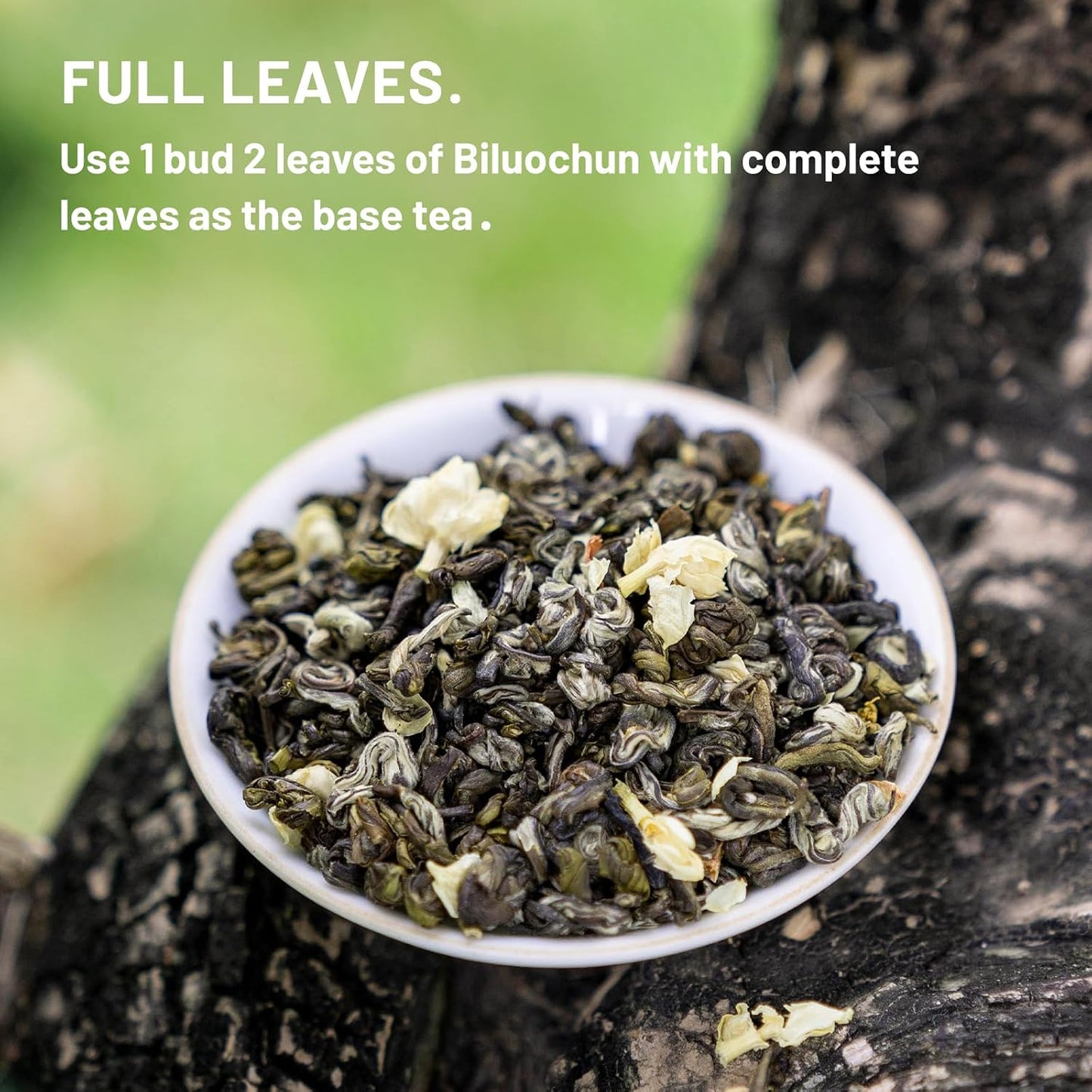 iTeaworld Jasmine Loose Leaf Green Tea,Scented Jasmine Biluochun 3.5oz | Up to 250 Cups|Authentic Triple-Scented Jasmine Green Tea|No Additive|Includes Tea Bags Easy Mug Brewing